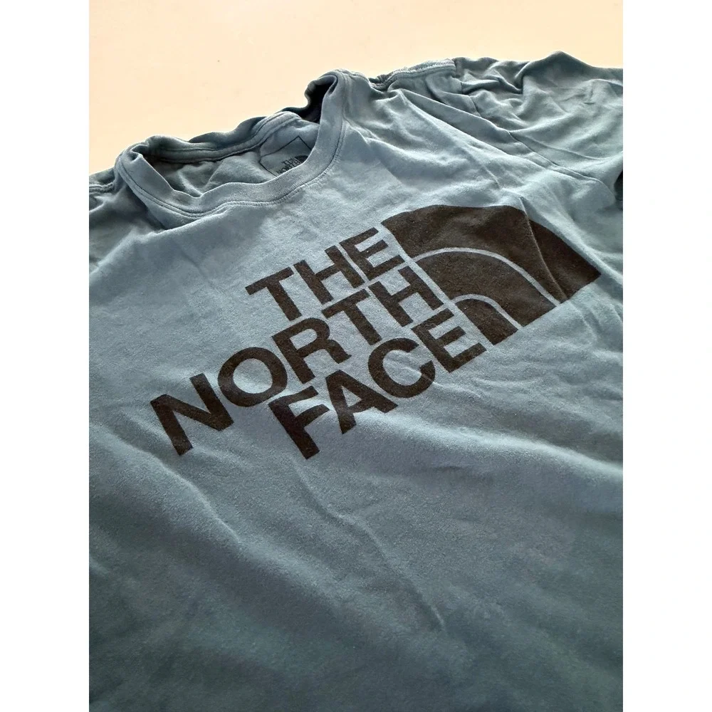 The North Face Mens‎ Half Dome Graphic T-Shirt Blue Short Sleeve Logo Tee Small